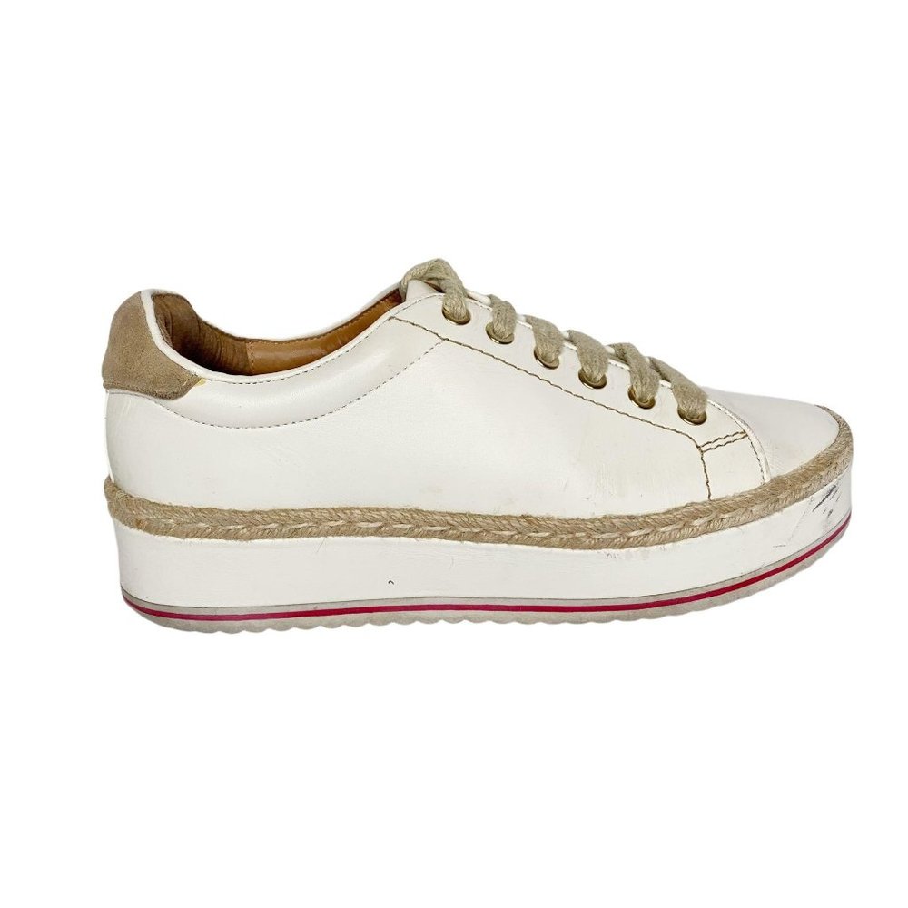 Joie Dabnis Leather Espadrille Platform Sneaker 8.5